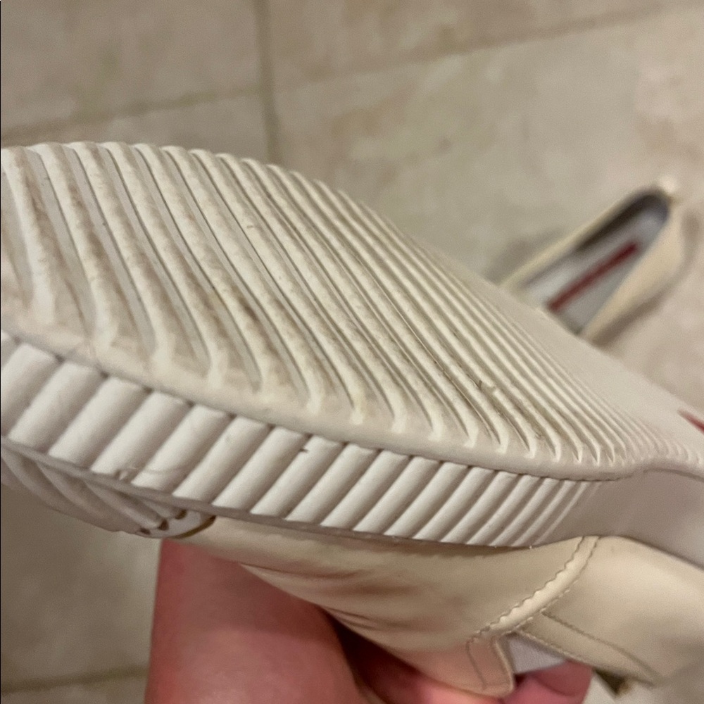 Prada Women's Cream Slip-On Sneakers, 8.5 USA size, 39.5 USA, preowned - Picture 11 of 14